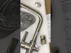 شیر آب تصفیه کننده آب 3 در 1 نصب شده روی عرشه، برنجی، استیل ضد زنگ، H330 XW200mm
