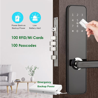 قفل درب بدون کلید الکترونیکی قفل کارت NFC / IC باز کردن با دسته صفحه کلید لمسی