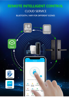 WiFi TTLOCK قفل درب هوشمند اثر انگشت بیومتریک دستگیره درب دیجیتال قفل بدون کلید