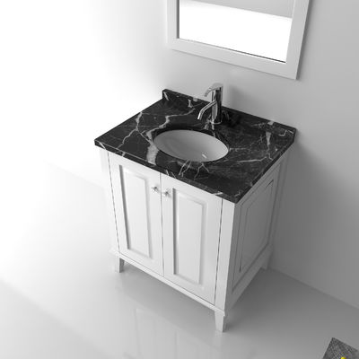 کف ایستاده سیاه کابینت حمام چوبی / مجموعه مبلمان حمام