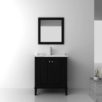 کف ایستاده سیاه کابینت حمام چوبی / مجموعه مبلمان حمام