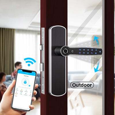 قفل درب هوشمند TTlock FPC با دستگیره برگشت پذیر