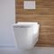 ارتفاع قابل تنظیم بدون حاشیه دیوار آبشویی آویزان کاسه توالت سفید درخشان