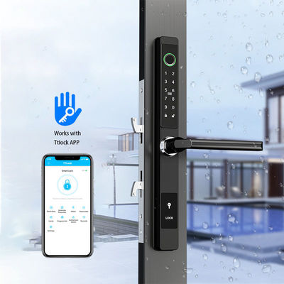 آلومينيومي اثر انگشت برنامه کنترل قفل درب بلوتوث ضد آب IP65